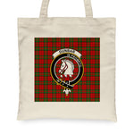 Canvas Tote Bags Royal Scottish Dunbar Clan Badge Tartan Plaid Tote Bag - Scotstee Shop