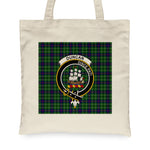 Canvas Tote Bags Royal Scottish Duncan Modern Clan Badge Tartan Plaid Tote Bag - Scotstee Shop