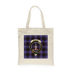 Canvas Tote Bags Royal Scottish Dunlop Modern Clan Badge Tartan Plaid Tote Bag - Scotstee Shop