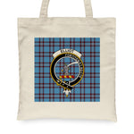 Canvas Tote Bags Royal Scottish Elliot Ancient Clan Badge Tartan Plaid Tote Bag - Scotstee Shop