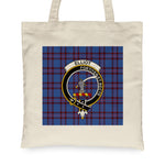 Canvas Tote Bags Royal Scottish Elliot Clan Badge Tartan Plaid Tote Bag - Scotstee Shop