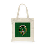 Canvas Tote Bags Royal Scottish Erskine Hunting Clan Badge Tartan Plaid Tote Bag - Scotstee Shop