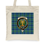 Canvas Tote Bags Royal Scottish Falconer Clan Badge Tartan Plaid Tote Bag - Scotstee Shop