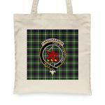Canvas Tote Bags Royal Scottish Farquharson Clan Badge Tartan Plaid Tote Bag - Scotstee Shop