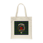 Canvas Tote Bags Royal Scottish Farquharson Modern Clan Badge Tartan Plaid Tote Bag - Scotstee Shop