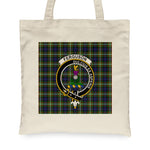 Canvas Tote Bags Royal Scottish Ferguson Clan Badge Tartan Plaid Tote Bag - Scotstee Shop