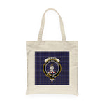 Canvas Tote Bags Royal Scottish Fleming Clan Badge Tartan Plaid Tote Bag - Scotstee Shop
