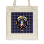 Canvas Tote Bags Royal Scottish Fleming Clan Badge Tartan Plaid Tote Bag - Scotstee Shop