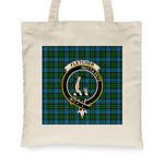 Canvas Tote Bags Royal Scottish Fletcher Clan Badge Tartan Plaid Tote Bag - Scotstee Shop