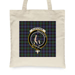 Canvas Tote Bags Royal Scottish Fletcher Modern Clan Badge Tartan Plaid Tote Bag - Scotstee Shop