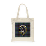 Canvas Tote Bags Royal Scottish Fletcher Modern Clan Badge Tartan Plaid Tote Bag - Scotstee Shop