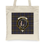 Canvas Tote Bags Royal Scottish Fletcher Of Dunan Clan Badge Tartan Plaid Tote Bag - Scotstee Shop