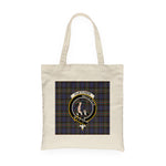 Canvas Tote Bags Royal Scottish Fletcher Of Dunan Clan Badge Tartan Plaid Tote Bag - Scotstee Shop