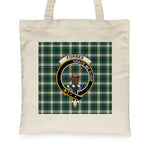 Canvas Tote Bags Royal Scottish Forbes Dress Clan Badge Tartan Plaid Tote Bag - Scotstee Shop