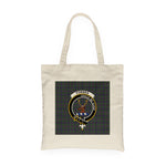 Canvas Tote Bags Royal Scottish Forbes Of Druinnor Clan Badge Tartan Plaid Tote Bag - Scotstee Shop