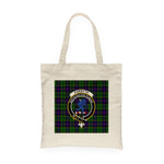 Canvas Tote Bags Royal Scottish Forsyth Clan Badge Tartan Plaid Tote Bag - Scotstee Shop