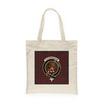 Canvas Tote Bags Royal Scottish Fotheringham Clan Badge Tartan Plaid Tote Bag - Scotstee Shop