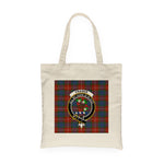 Canvas Tote Bags Royal Scottish Fraser Ancient Clan Badge Tartan Plaid Tote Bag - Scotstee Shop