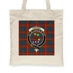Canvas Tote Bags Royal Scottish Fraser Ancient Clan Badge Tartan Plaid Tote Bag - Scotstee Shop