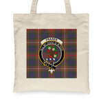 Canvas Tote Bags Royal Scottish Fraser Hunting Modern Clan Badge Tartan Plaid Tote Bag - Scotstee Shop