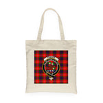 Canvas Tote Bags Royal Scottish Fraser Modern Clan Badge Tartan Plaid Tote Bag - Scotstee Shop