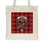 Canvas Tote Bags Royal Scottish Fraser Modern Clan Badge Tartan Plaid Tote Bag - Scotstee Shop