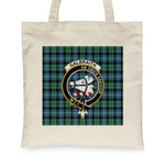 Canvas Tote Bags Royal Scottish Galbraith Ancient Clan Badge Tartan Plaid Tote Bag - Scotstee Shop