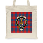 Canvas Tote Bags Royal Scottish Galloway Clan Badge Tartan Plaid Tote Bag - Scotstee Shop