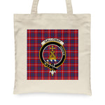 Canvas Tote Bags Royal Scottish Galloway Red Clan Badge Tartan Plaid Tote Bag - Scotstee Shop
