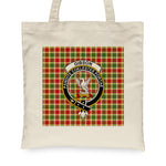 Canvas Tote Bags Royal Scottish Gibson Clan Badge Tartan Plaid Tote Bag - Scotstee Shop