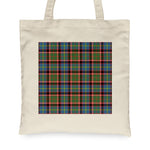 Canvas Tote Bags Royal Scottish Glass Clan Badge Tartan Plaid Tote Bag - Scotstee Shop