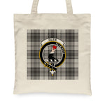 Canvas Tote Bags Royal Scottish Glen Grey Clan Badge Tartan Plaid Tote Bag - Scotstee Shop