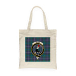 Canvas Tote Bags Royal Scottish Glen Modern Clan Badge Tartan Plaid Tote Bag - Scotstee Shop