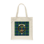 Canvas Tote Bags Royal Scottish Glendinning Clan Badge Tartan Plaid Tote Bag - Scotstee Shop