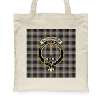 Canvas Tote Bags Royal Scottish Glendinning Clan Badge Tartan Plaid Tote Bag - Scotstee Shop