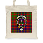 Canvas Tote Bags Royal Scottish Gow Of Skeoch Clan Badge Tartan Plaid Tote Bag - Scotstee Shop