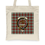 Canvas Tote Bags Royal Scottish Graham Clan Badge Tartan Plaid Tote Bag - Scotstee Shop