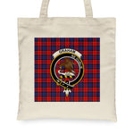 Canvas Tote Bags Royal Scottish Graham Of Menteith Red Clan Badge Tartan Plaid Tote Bag - Scotstee Shop