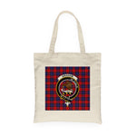Canvas Tote Bags Royal Scottish Graham Of Menteith Red Clan Badge Tartan Plaid Tote Bag - Scotstee Shop