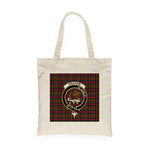 Canvas Tote Bags Royal Scottish Graham Red Clan Badge Tartan Plaid Tote Bag - Scotstee Shop