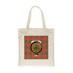 Canvas Tote Bags Royal Scottish Grant Ancient Clan Badge Tartan Plaid Tote Bag - Scotstee Shop