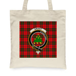 Canvas Tote Bags Royal Scottish Grant Modern Clan Badge Tartan Plaid Tote Bag - Scotstee Shop