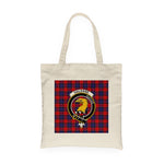 Canvas Tote Bags Royal Scottish Haldane Clan Badge Tartan Plaid Tote Bag - Scotstee Shop