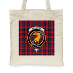 Canvas Tote Bags Royal Scottish Haldane Clan Badge Tartan Plaid Tote Bag - Scotstee Shop