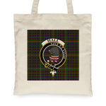 Canvas Tote Bags Royal Scottish Hall Clan Badge Tartan Plaid Tote Bag - Scotstee Shop