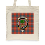 Canvas Tote Bags Royal Scottish Hamilton Ancient Clan Badge Tartan Plaid Tote Bag - Scotstee Shop