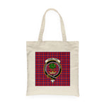 Canvas Tote Bags Royal Scottish Hamilton Clan Badge Tartan Plaid Tote Bag - Scotstee Shop