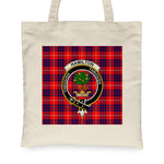 Canvas Tote Bags Royal Scottish Hamilton Modern Clan Badge Tartan Plaid Tote Bag - Scotstee Shop