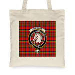 Canvas Tote Bags Royal Scottish Hepburn Ancient Clan Badge Tartan Plaid Tote Bag - Scotstee Shop