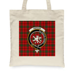 Canvas Tote Bags Royal Scottish Heron Clan Badge Tartan Plaid Tote Bag - Scotstee Shop